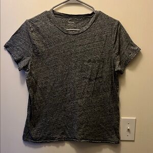 Madewell Heathered Charcoal Crewneck Tee size Large